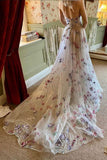 A-line Sweetheart Colorful Long Prom Dress With Lace Appliques,DS152-Daisybridals
