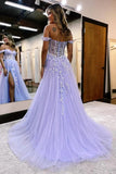 A-line Off The Shoulder Long Prom Dress Formal Gown,DS160-Daisybridals