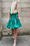 A-line Pink Ruffle Cute Sweetheart Homecoming Dresses  PD491-Daisybridals