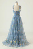 A-line Sweetheart Embroidery Green Long Prom Dress,DS179-Daisybridals
