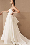 Ivory Tulle Spaghetti Straps Beach Wedding Dress,DW001-Daisybridals