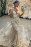 Mermaid Off The Shoulder Boho Wedding Dress With Sweep Train,DW075-Daisybridals