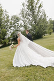 Satin A-Line Sweetheart Strapless Empire Casual  Wedding Dress-Daisybridals