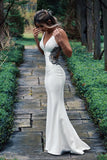 Spaghetti Straps Mermaid Wedding Dress Bridal Gown with Appliques-Daisybridals