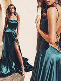 A-line Spaghetti Straps Long Prom Dress Formal Gown,DS164-Daisybridals