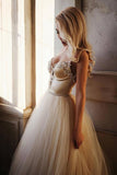 A-line  Straps Floor length Beading Wedding Dress Long Prom Dress,DW029-Daisybridals